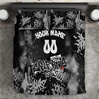 Personalized California Street Graffiti Bedding Set Monochrome Urban Streetwear - Phoenix Bird - West Coast Riot
