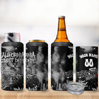 Personalized California Street Graffiti 4 in 1 Can Cooler Tumbler Monochrome Urban Streetwear - Phoenix Bird - West Coast Riot