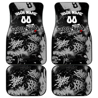 Personalized California Street Graffiti Car Mats Monochrome Urban Streetwear - Phoenix Bird - West Coast Riot