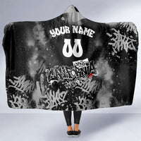 Personalized California Street Graffiti Hooded Blanket Monochrome Urban Streetwear - Phoenix Bird - West Coast Riot