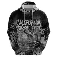 Personalized California Street Graffiti Hoodie Monochrome Urban Streetwear - Phoenix Bird - West Coast Riot