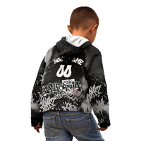 Personalized California Street Graffiti Kid Hoodie Monochrome Urban Streetwear - Phoenix Bird - West Coast Riot