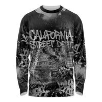Personalized California Street Graffiti Long Sleeve Shirt Monochrome Urban Streetwear - Phoenix Bird - West Coast Riot