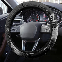 California Street Graffiti Steering Wheel Cover Monochrome Urban Streetwear - Phoenix Bird - West Coast Riot
