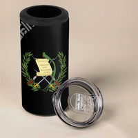 Guatemala National Emblem 4 in 1 Can Cooler Tumbler with Mayan Pattern and Orgullo Chapin Quote Design - Wonder Print Shop