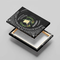 Guatemala National Emblem Canvas Wall Art with Mayan Pattern and Orgullo Chapin Quote Design - Wonder Print Shop
