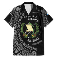 Guatemala National Emblem Family Matching Mermaid Dress and Hawaiian Shirt with Mayan Pattern and Orgullo Chapin Quote Design - Wonder Print Shop