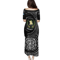 Guatemala National Emblem Family Matching Puletasi and Hawaiian Shirt with Mayan Pattern and Orgullo Chapin Quote Design - Wonder Print Shop