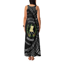 Guatemala National Emblem Family Matching Tank Maxi Dress and Hawaiian Shirt with Mayan Pattern and Orgullo Chapin Quote Design - Wonder Print Shop