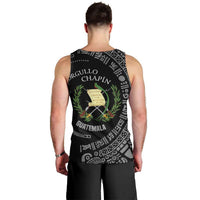 Guatemala National Emblem Men Tank Top with Mayan Pattern and Orgullo Chapin Quote Design - Wonder Print Shop