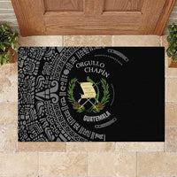 Guatemala National Emblem Rubber Doormat with Mayan Pattern and Orgullo Chapin Quote Design - Wonder Print Shop