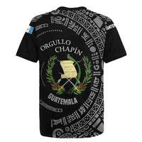 Guatemala National Emblem Rugby Jersey with Mayan Pattern and Orgullo Chapin Quote Design - Wonder Print Shop