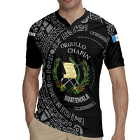 Guatemala National Emblem Rugby Jersey with Mayan Pattern and Orgullo Chapin Quote Design - Wonder Print Shop