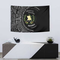 Guatemala National Emblem Tapestry with Mayan Pattern and Orgullo Chapin Quote Design - Wonder Print Shop