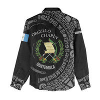 Guatemala National Emblem Women Casual Shirt with Mayan Pattern and Orgullo Chapin Quote Design - Wonder Print Shop
