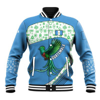 Guatemala Quetzal Bird Baseball Jacket with Tribal Motif and Libre Como El Quetzal Design - Wonder Print Shop