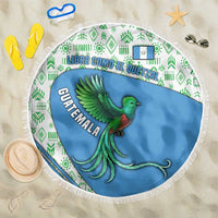 Guatemala Quetzal Bird Beach Blanket with Tribal Motif and Libre Como El Quetzal Design - Wonder Print Shop