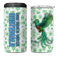Guatemala Quetzal Bird 4 in 1 Can Cooler Tumbler with Tribal Motif and Libre Como El Quetzal Design - Wonder Print Shop