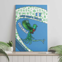 Guatemala Quetzal Bird Canvas Wall Art with Tribal Motif and Libre Como El Quetzal Design - Wonder Print Shop