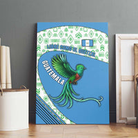 Guatemala Quetzal Bird Canvas Wall Art with Tribal Motif and Libre Como El Quetzal Design - Wonder Print Shop