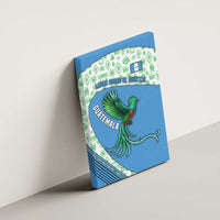 Guatemala Quetzal Bird Canvas Wall Art with Tribal Motif and Libre Como El Quetzal Design - Wonder Print Shop