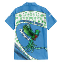 Guatemala Quetzal Bird Family Matching Off Shoulder Short Dress and Hawaiian Shirt with Tribal Motif and Libre Como El Quetzal Design - Wonder Print Shop