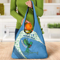 Guatemala Quetzal Bird Grocery Bag with Tribal Motif and Libre Como El Quetzal Design - Wonder Print Shop
