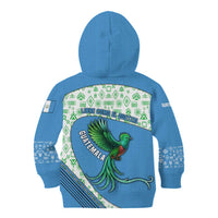 Guatemala Quetzal Bird Kid Hoodie with Tribal Motif and Libre Como El Quetzal Design - Wonder Print Shop