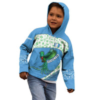 Guatemala Quetzal Bird Kid Hoodie with Tribal Motif and Libre Como El Quetzal Design - Wonder Print Shop