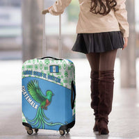 Guatemala Quetzal Bird Luggage Cover with Tribal Motif and Libre Como El Quetzal Design - Wonder Print Shop
