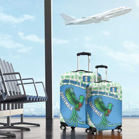 Guatemala Quetzal Bird Luggage Cover with Tribal Motif and Libre Como El Quetzal Design - Wonder Print Shop