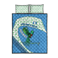 Guatemala Quetzal Bird Quilt Bed Set with Tribal Motif and Libre Como El Quetzal Design - Wonder Print Shop