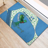 Guatemala Quetzal Bird Rubber Doormat with Tribal Motif and Libre Como El Quetzal Design - Wonder Print Shop