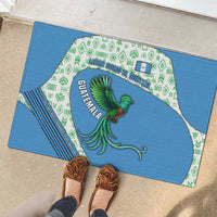 Guatemala Quetzal Bird Rubber Doormat with Tribal Motif and Libre Como El Quetzal Design - Wonder Print Shop