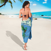 Guatemala Quetzal Bird Sarong with Tribal Motif and Libre Como El Quetzal Design - Wonder Print Shop
