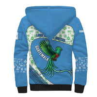Guatemala Quetzal Bird Sherpa Hoodie with Tribal Motif and Libre Como El Quetzal Design - Wonder Print Shop
