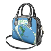 Guatemala Quetzal Bird Shoulder Handbag with Tribal Motif and Libre Como El Quetzal Design - Wonder Print Shop