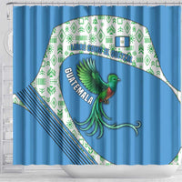 Guatemala Quetzal Bird Shower Curtain with Tribal Motif and Libre Como El Quetzal Design - Wonder Print Shop
