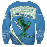 Guatemala Quetzal Bird Sweatshirt with Tribal Motif and Libre Como El Quetzal Design - Wonder Print Shop