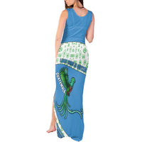 Guatemala Quetzal Bird Tank Maxi Dress with Tribal Motif and Libre Como El Quetzal Design - Wonder Print Shop