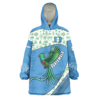 Guatemala Quetzal Bird Wearable Blanket Hoodie with Tribal Motif and Libre Como El Quetzal Design - Wonder Print Shop