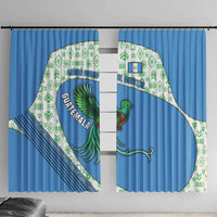 Guatemala Quetzal Bird Window Curtain with Tribal Motif and Libre Como El Quetzal Design - Wonder Print Shop