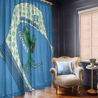 Guatemala Quetzal Bird Window Curtain with Tribal Motif and Libre Como El Quetzal Design - Wonder Print Shop