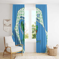 Guatemala Quetzal Bird Window Curtain with Tribal Motif and Libre Como El Quetzal Design - Wonder Print Shop