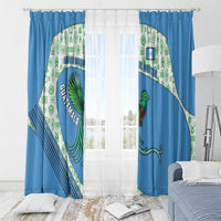 Guatemala Quetzal Bird Window Curtain with Tribal Motif and Libre Como El Quetzal Design - Wonder Print Shop