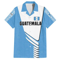 Guatemala Cute Quetzal Bird Hawaiian Shirt with Blue White Flag Colors and Tribal Pattern Design - Wonder Print Shop
