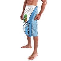 Guatemala Cute Quetzal Bird Lavalava with Blue White Flag Colors and Tribal Pattern Design - Wonder Print Shop