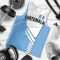 Guatemala Cute Quetzal Bird Men Tank Top with Blue White Flag Colors and Tribal Pattern Design - Wonder Print Shop