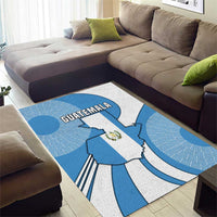 Guatemala Flag Map Area Rug with Blue White Swirl and Geometric Pattern Design - Wonder Print Shop