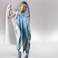 Guatemala Flag Map Hooded Blanket with Blue White Swirl and Geometric Pattern Design - Wonder Print Shop